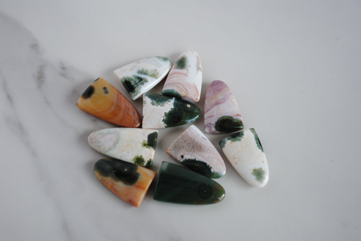 Ocean Jasper puff/tongue stones (Lot B)