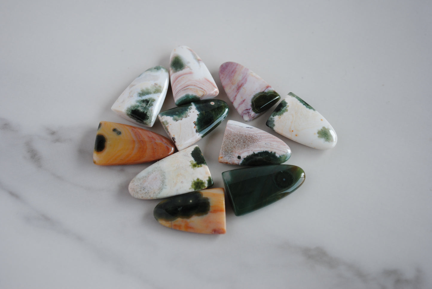 Ocean Jasper puff/tongue stones (Lot B)