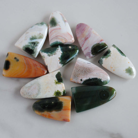 Ocean Jasper puff/tongue stones (Lot B)