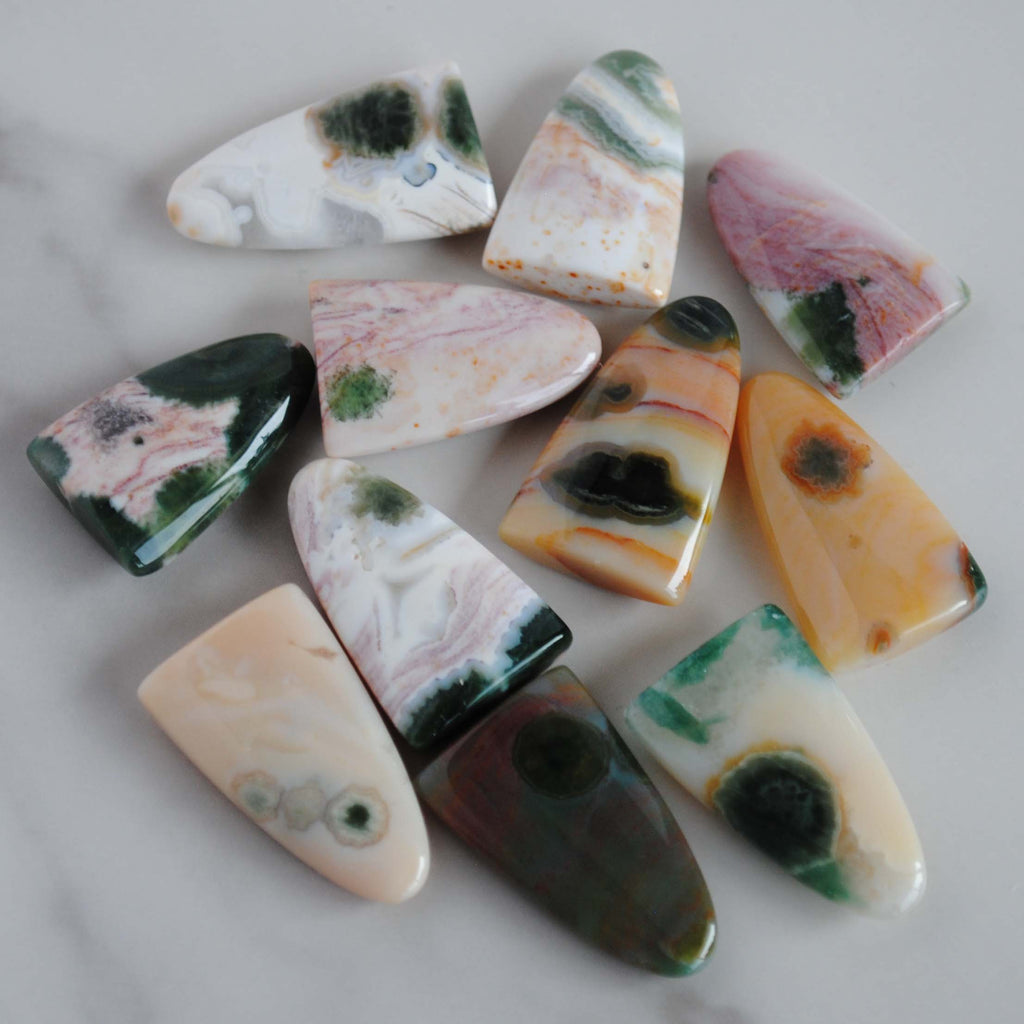 Ocean Jasper puff/tongue stones (Lot C)