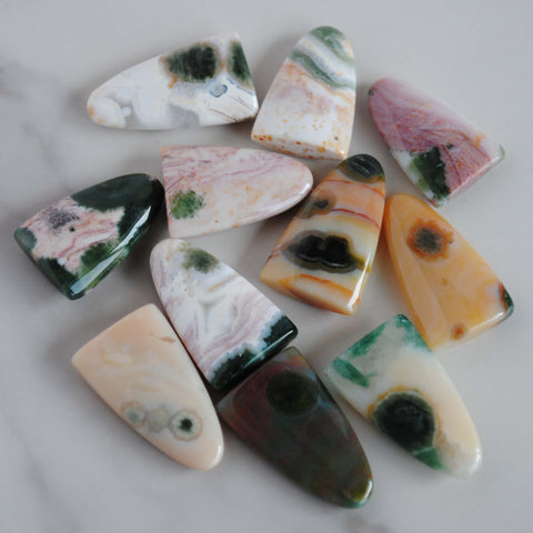 Ocean Jasper puff/tongue stones (Lot C)