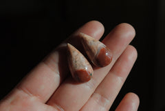 Cotton candy agate cabochons