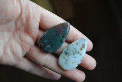 40 x 22mm drop Ocean Jasper cabochons