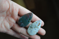 40 x 22mm drop Ocean Jasper cabochons