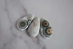 40 x 22mm drop Ocean Jasper cabochons