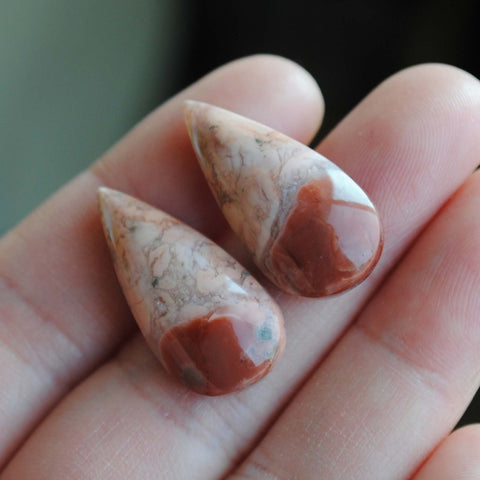 Cotton candy agate cabochons