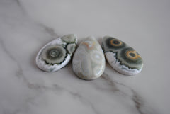 40 x 22mm drop Ocean Jasper cabochons