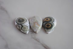 40 x 22mm drop Ocean Jasper cabochons