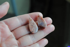 Cotton candy agate cabochons