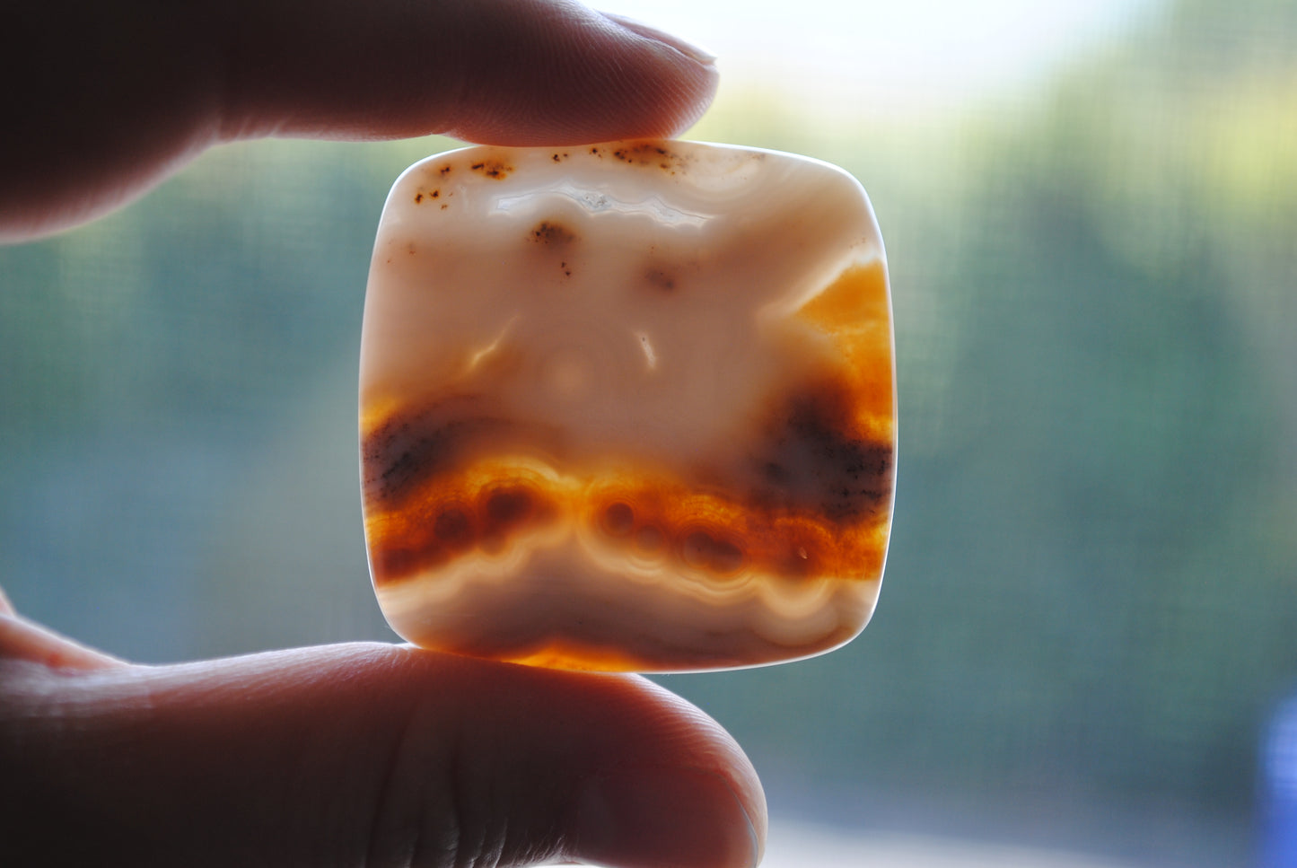 Square 40mm Ocean Jasper cabochon