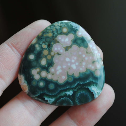 40mm trillion Ocean Jasper cabochon