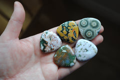 30mm trillion Ocean Jasper cabochons (Lot A)