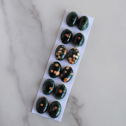 10x14mm oval Ocean Jasper cabochons