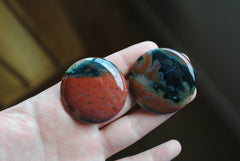 40 mm round Ocean Jasper cabochons