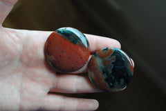 40 mm round Ocean Jasper cabochons