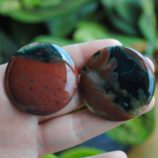 40 mm round Ocean Jasper cabochons