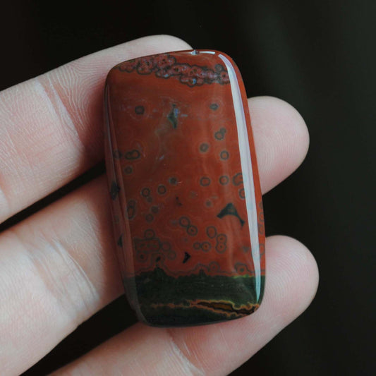 Rectangle 40x22mm Ocean Jasper cabochon