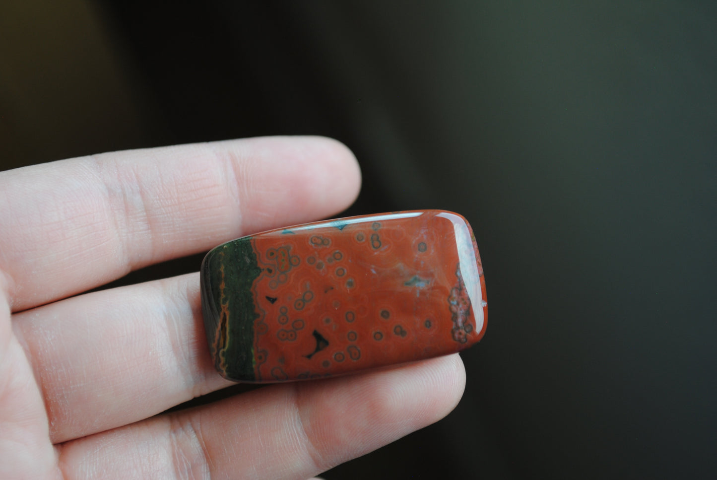 Rectangle 40x22mm Ocean Jasper cabochon