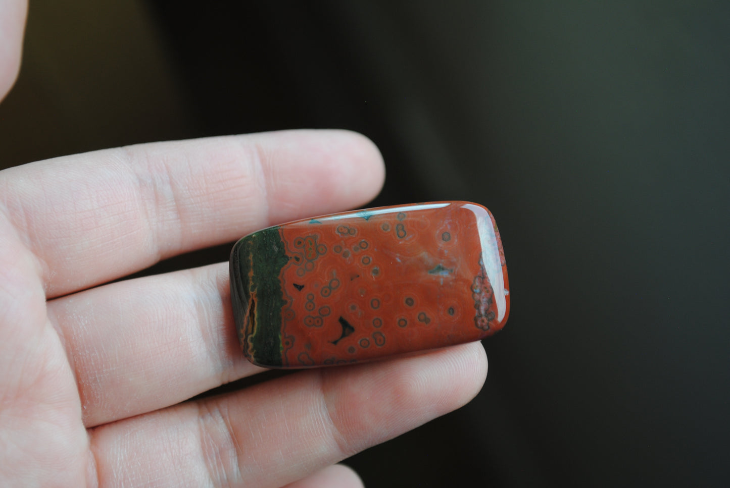 Rectangle 40x22mm Ocean Jasper cabochon