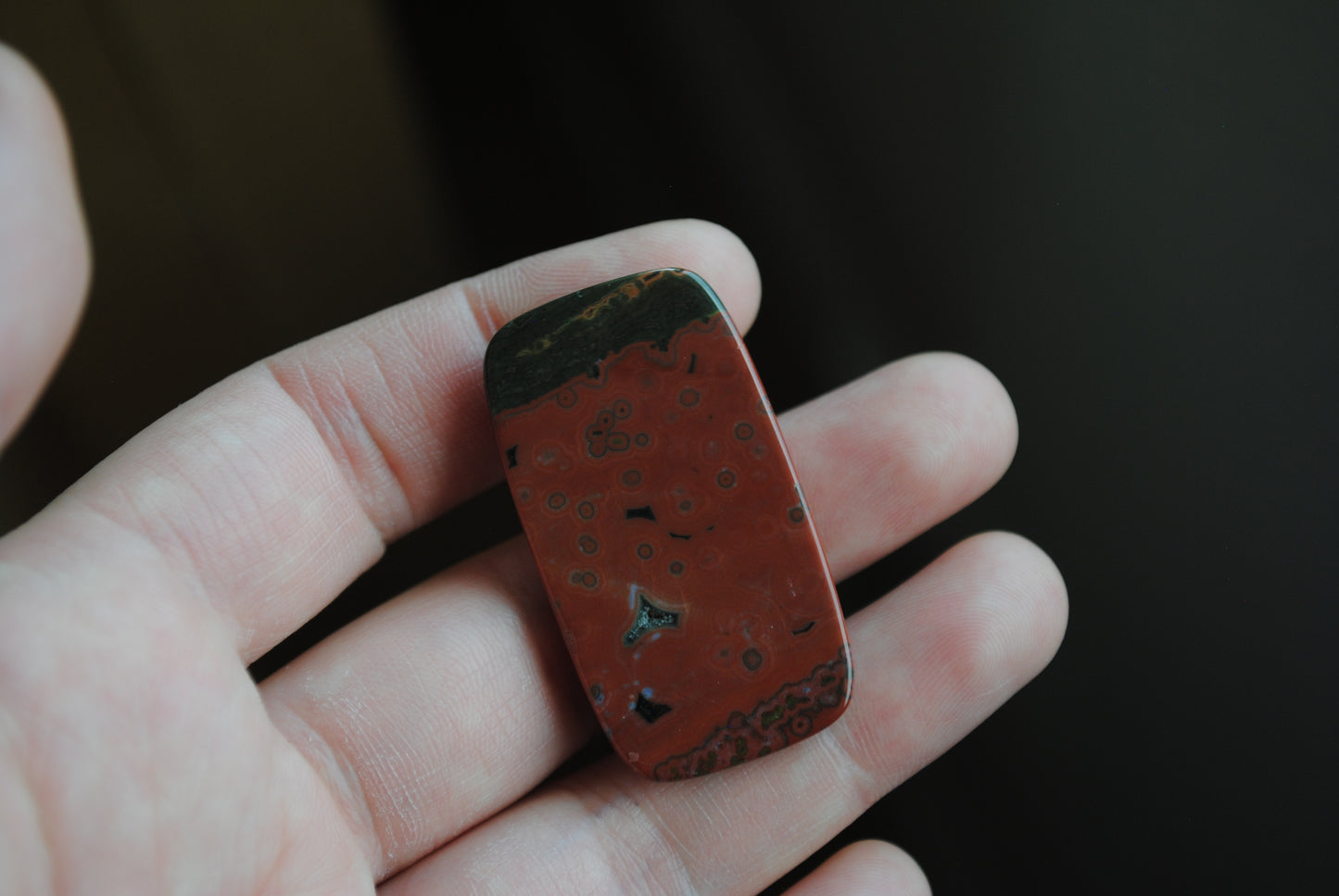Rectangle 40x22mm Ocean Jasper cabochon
