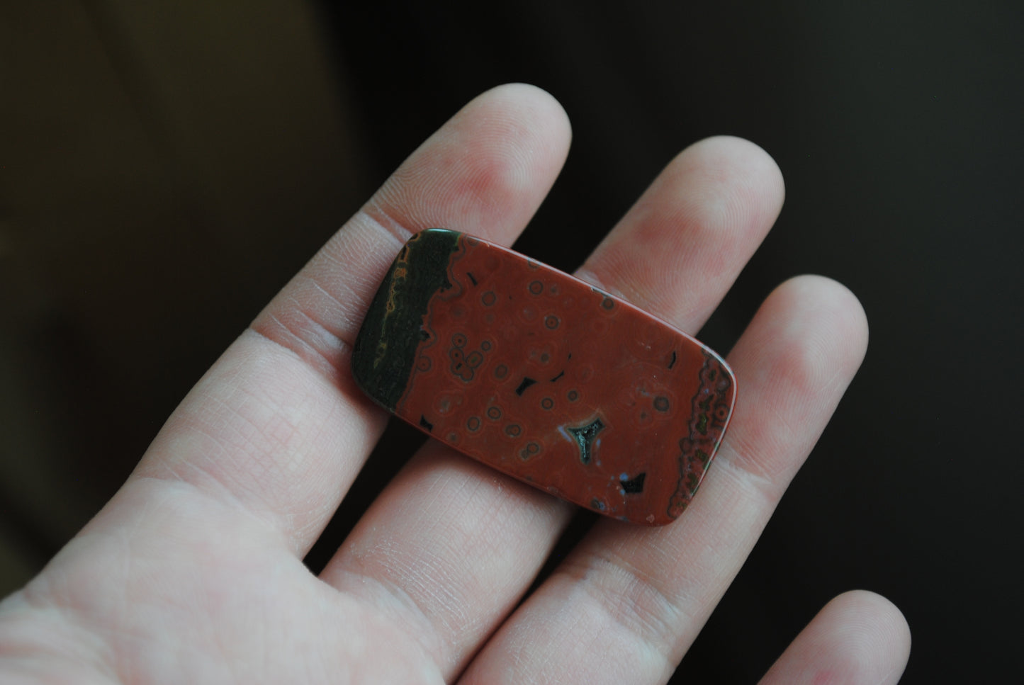 Rectangle 40x22mm Ocean Jasper cabochon