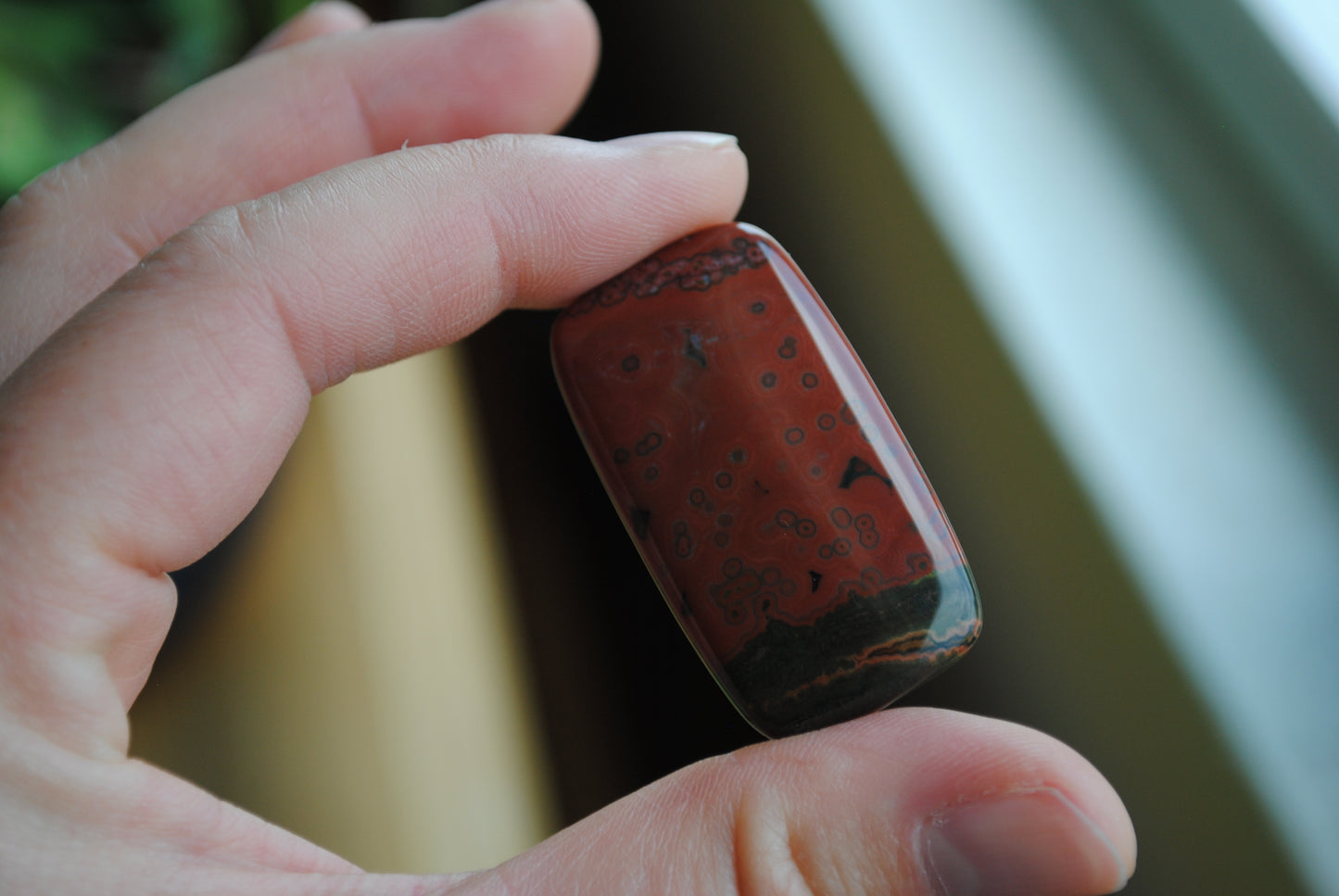 Rectangle 40x22mm Ocean Jasper cabochon