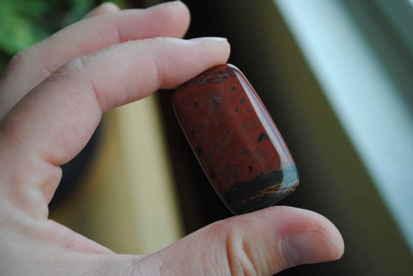 Rectangle 40x22mm Ocean Jasper cabochon