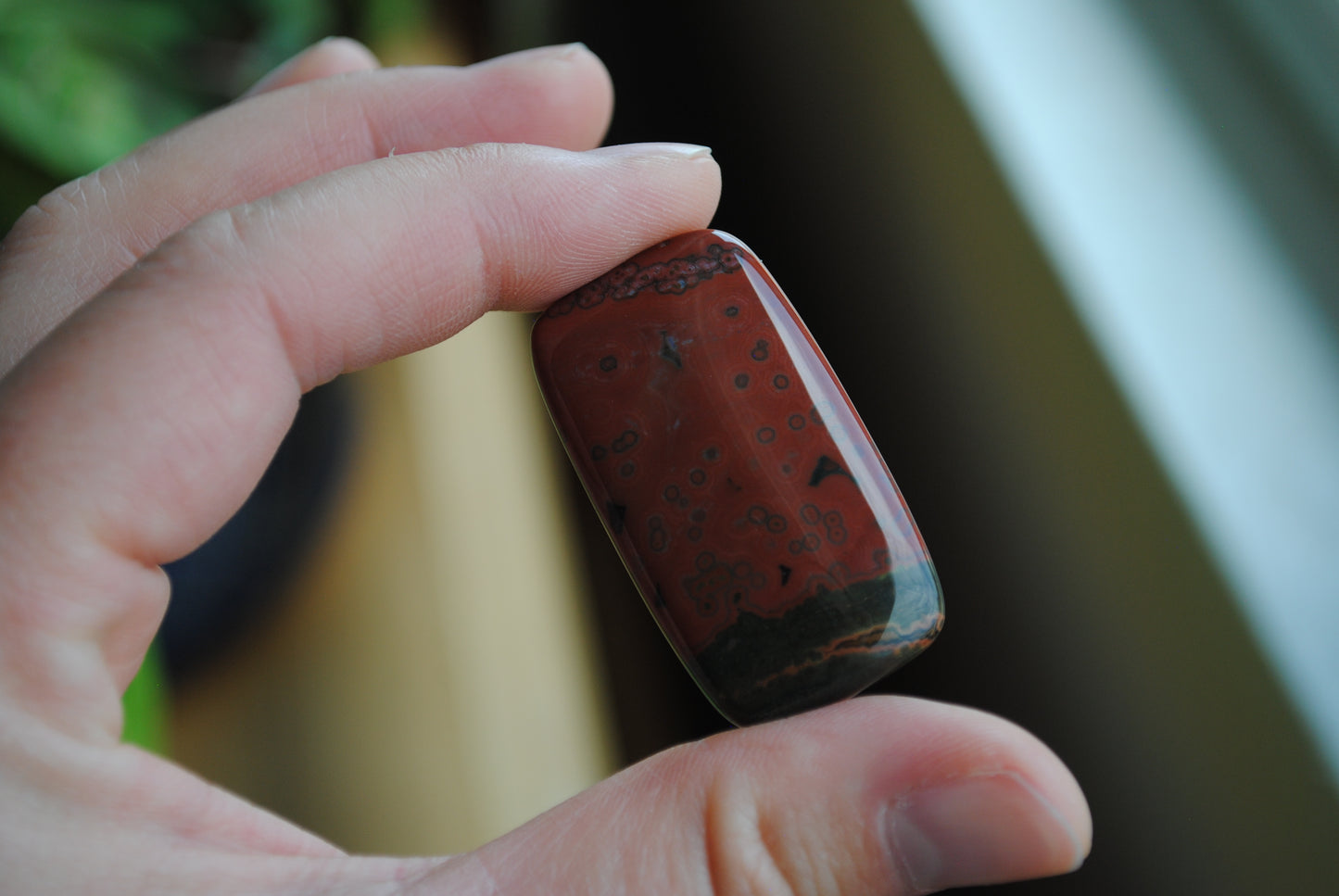 Rectangle 40x22mm Ocean Jasper cabochon