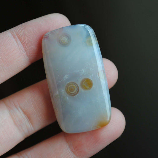 Rectangle 40x22mm Ocean Jasper cabochon