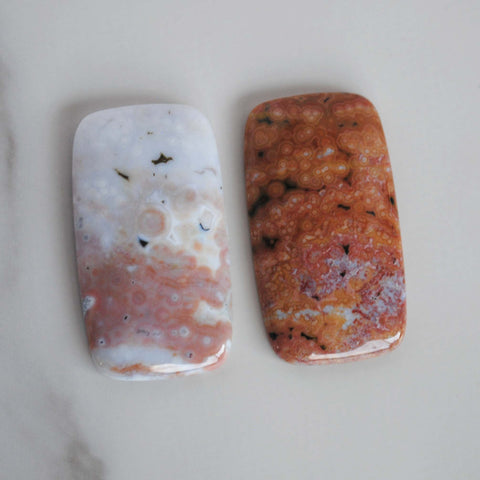 Rectangle 40x22mm Ocean Jasper cabochons