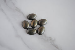 Pyrite cabochons 18x13mm ovals
