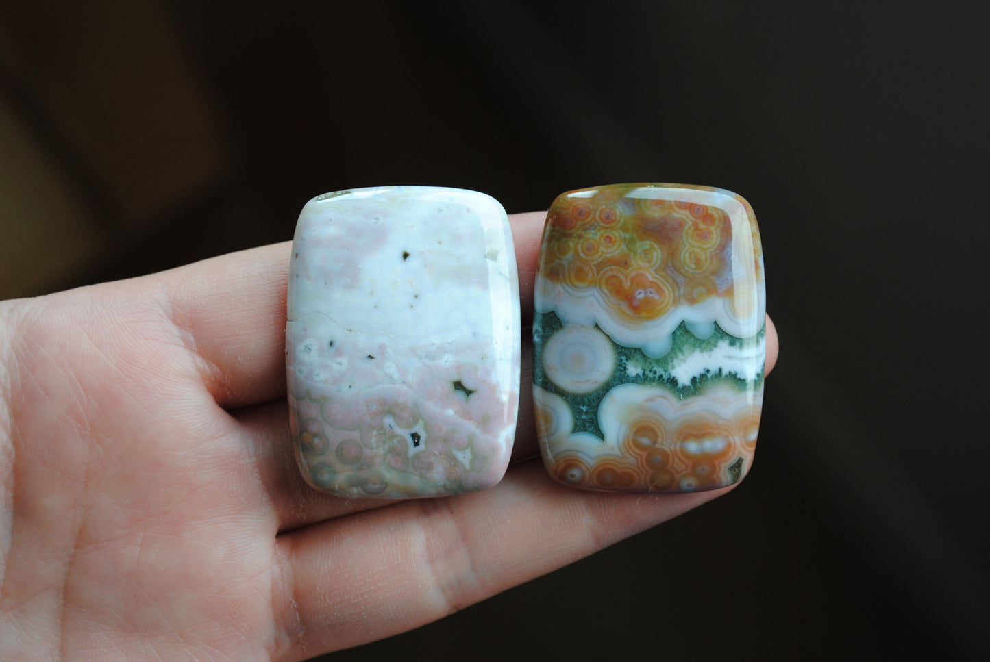 Rectangle 40x30mm Ocean Jasper cabochons
