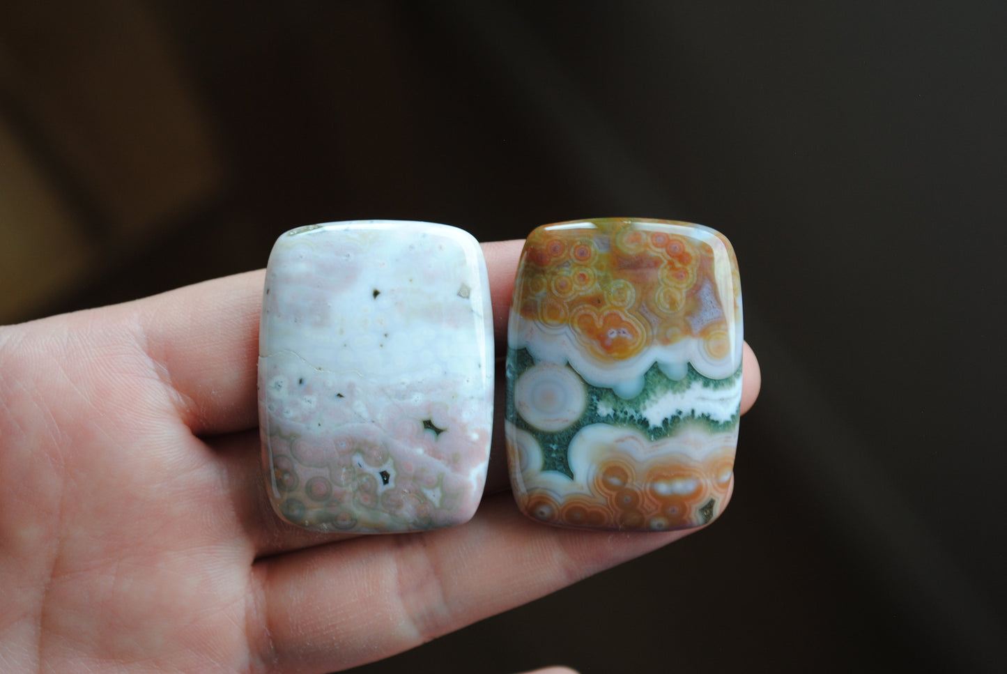 Rectangle 40x30mm Ocean Jasper cabochons