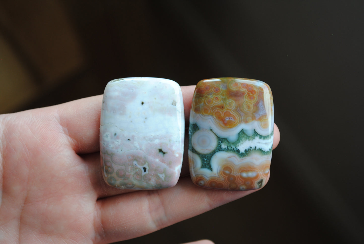 Rectangle 40x30mm Ocean Jasper cabochons