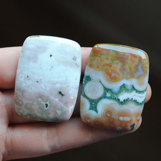Rectangle 40x30mm Ocean Jasper cabochons