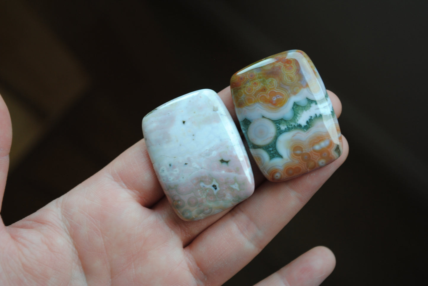 Rectangle 40x30mm Ocean Jasper cabochons