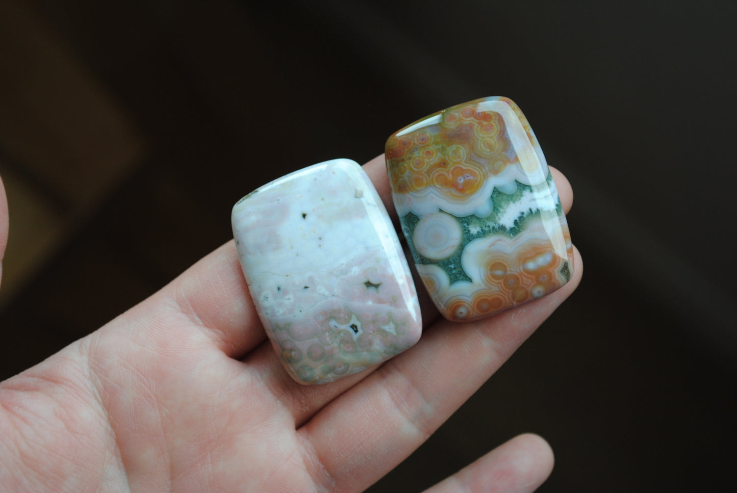 Rectangle 40x30mm Ocean Jasper cabochons