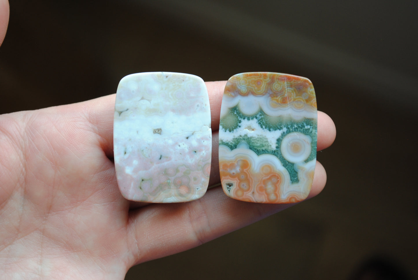 Rectangle 40x30mm Ocean Jasper cabochons