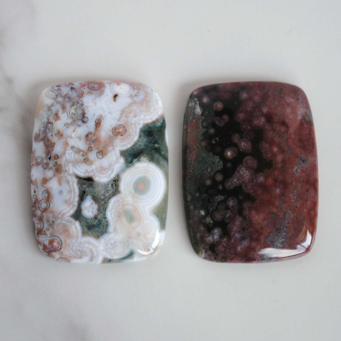 Rectangle 40x30mm Ocean Jasper cabochons