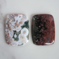 Rectangle 40x30mm Ocean Jasper cabochons