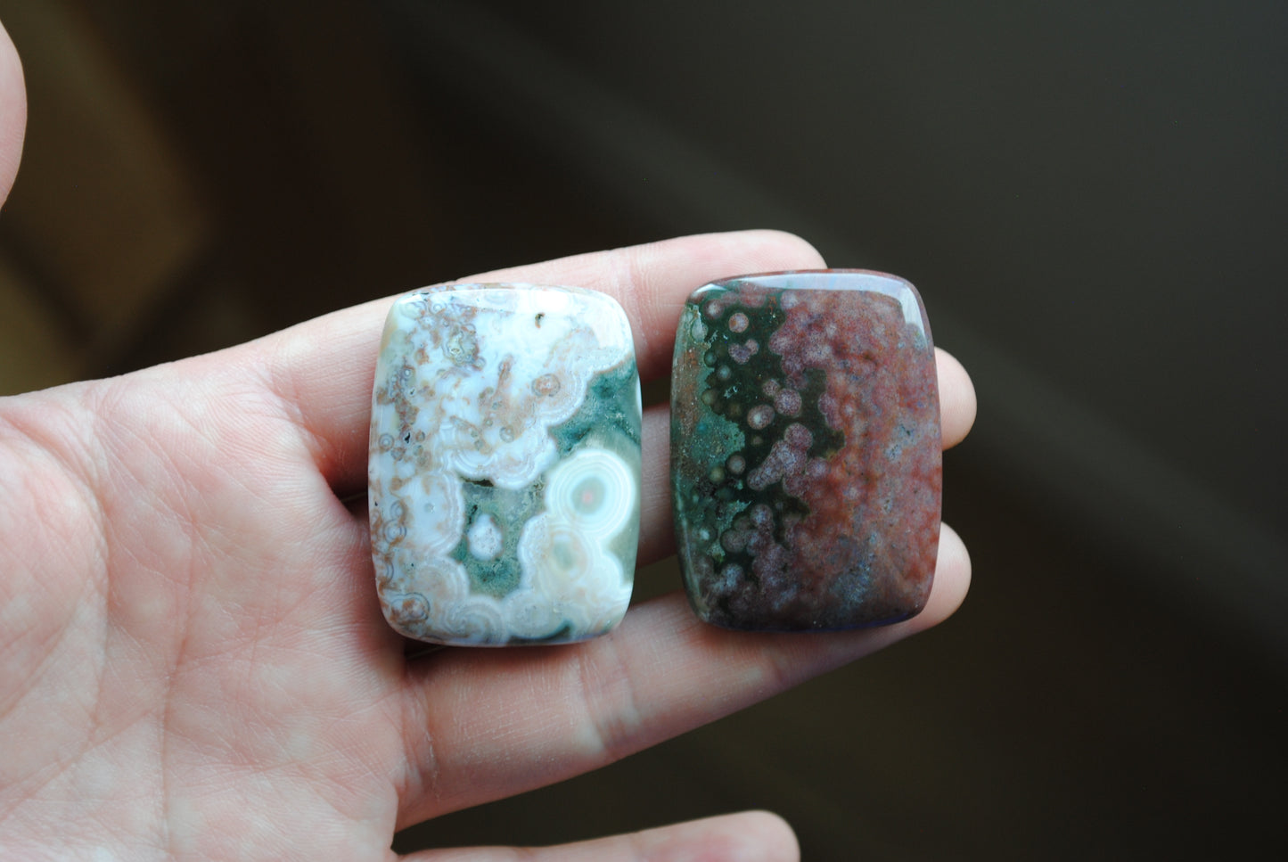 Rectangle 40x30mm Ocean Jasper cabochons