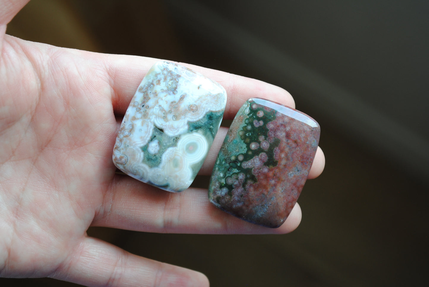 Rectangle 40x30mm Ocean Jasper cabochons