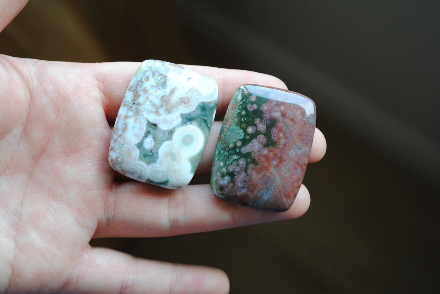 Rectangle 40x30mm Ocean Jasper cabochons