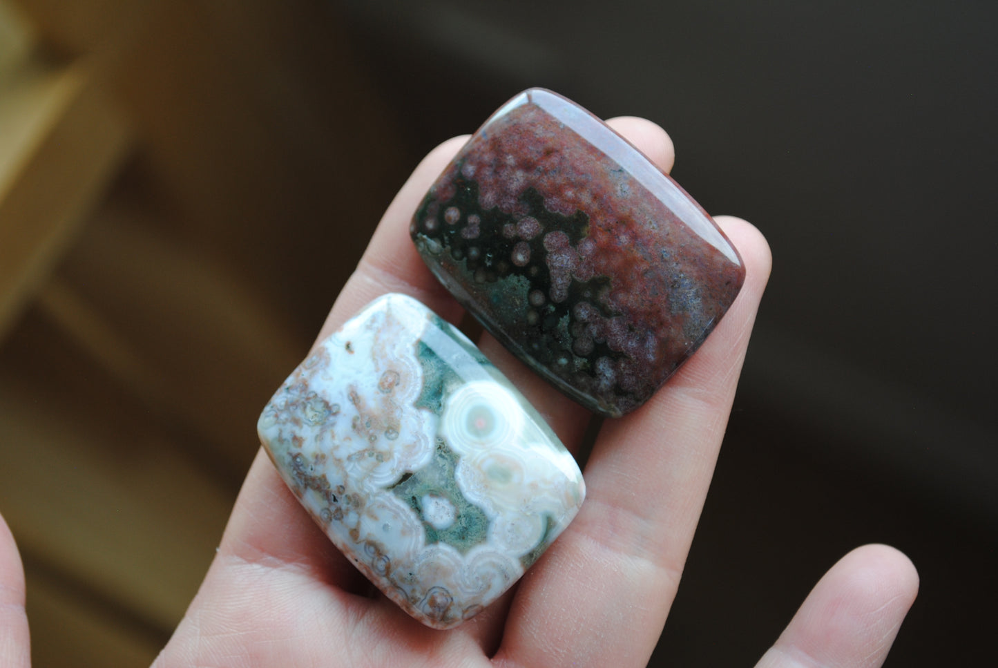 Rectangle 40x30mm Ocean Jasper cabochons