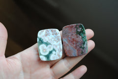 Rectangle 40x30mm Ocean Jasper cabochons