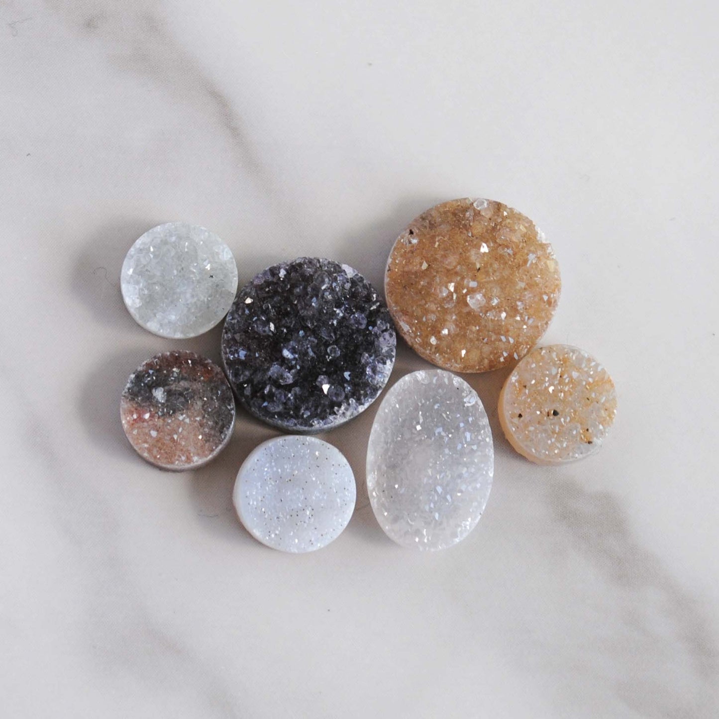 Druzy cabochons
