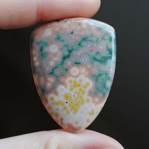 Ocean Jasper 30x40mm shield cabochon