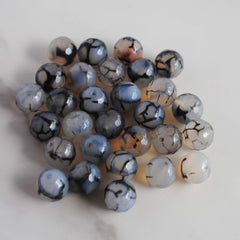 Dragon vein agate beads