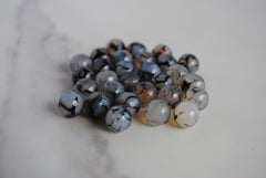 Dragon vein agate beads