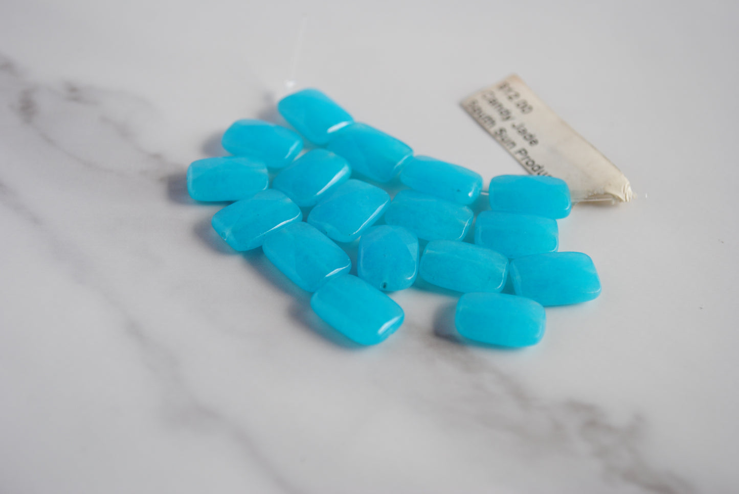 Blue candy jade beads